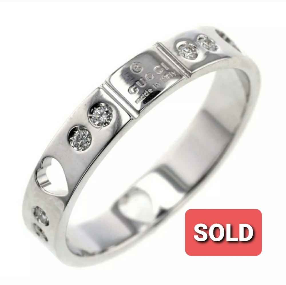 ❌SOLD❌ Gucci Amor 8 Diamond Icon Ring Heart